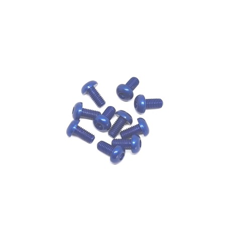 HW0041 Aluminium button screw M 3x6 - Blue
