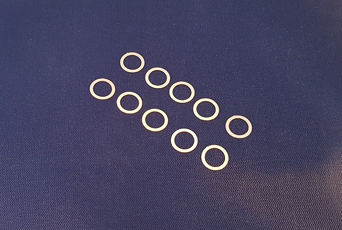 FX0071 - Rear axle shims 6.4 x 8.2mm - super precise 0.2mm shims
