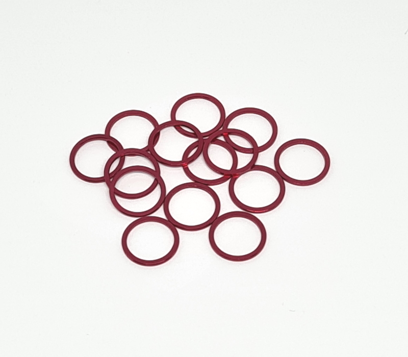 FX0093 SET OF ALU SHIMS (14 pcs. by 0,5mm) RED